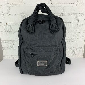 Marc Jacobs Black Quilted Nylon Bow Workwear Standard Supply Backpack